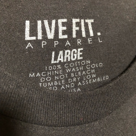 Live Fit Apparel “Live Fit” Black Long Sleeve - Picture 3 of 6